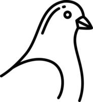 Pigeon bird outline illustration vector