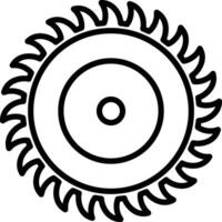 Circular Saw outline illustration vector