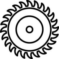 Circular Saw outline illustration vector