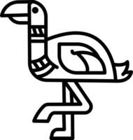 Heron outline illustration vector