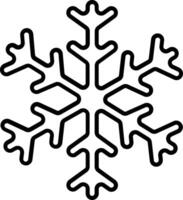 Snow flakes outline illustration vector