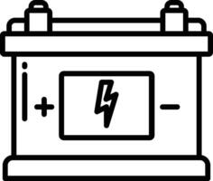 Car Battery outline illustration vector