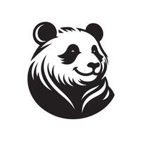 panda ilustración diseño silueta estilo vector