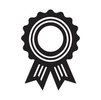 minimal award ribbon badge icon. guarantee or medal thin line. concept of minimal consumer control emblem or assurance vector