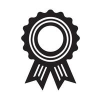 minimal award ribbon badge icon. guarantee or medal thin line. concept of minimal consumer control emblem or assurance vector