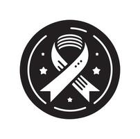 minimal award ribbon badge icon. guarantee or medal thin line. concept of minimal consumer control emblem or assurance vector