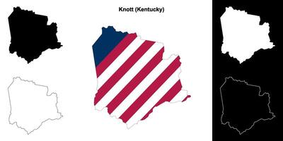 nudo condado, Kentucky contorno mapa conjunto vector
