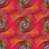 Red wired abstract spiral background design vector