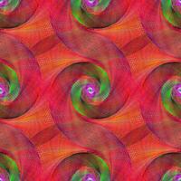 Red wired abstract spiral background design vector