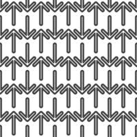 Seamless black and white arrow pattern vector