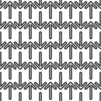 Seamless black and white arrow pattern vector