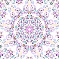 Abstract colorful radial mosaic pattern mandala background design vector