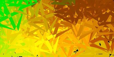 Dark green, yellow pattern with polygonal shapes. vector