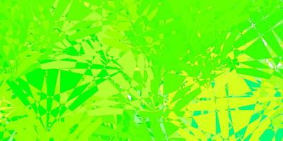 Light Green, Yellow template with triangle shapes. vector