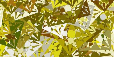 Light Green, Yellow pattern with polygonal shapes. vector