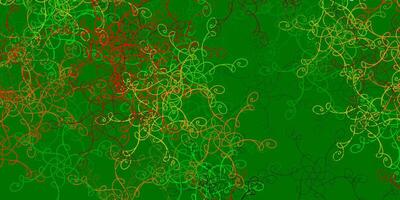 Light Green, Yellow background with bent lines. vector