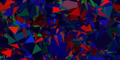 Dark Multicolor texture with random triangles. vector