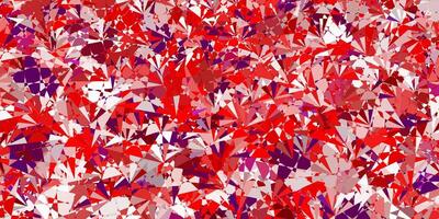 Light Pink, Red texture with random triangles. vector