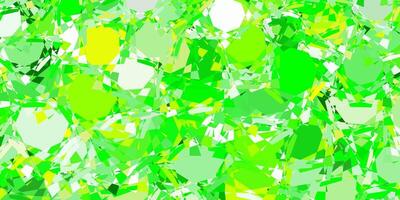 Light Green, Yellow texture with random triangles. vector