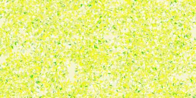 Light green, yellow template with ice snowflakes. vector