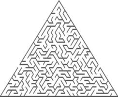 template with a gray triangular 3D maze, puzzle. vector