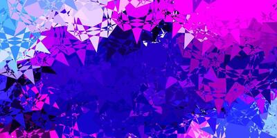 Dark Pink, Blue template with triangle shapes. vector