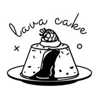 Trendy Lava Cake vector