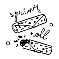 Trendy Spring Rolls vector