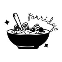 Trendy Porridge Concepts vector