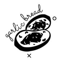 Trendy Garlic Bread vector