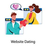 Trendy Website Dating vector