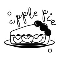 Trendy Apple Pie vector