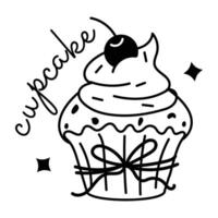 conceptos de cupcakes de moda vector