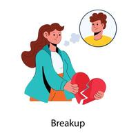 Trendy Breakup Concepts vector