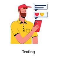 Trendy Texting Concepts vector