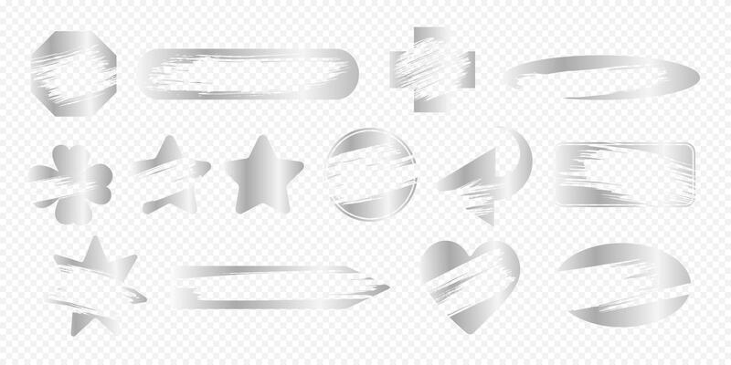 Instant scratch lottery ticket shapes set with scrape texture template marks illustration.