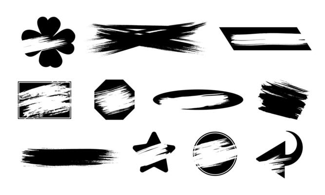 Instant scratch lottery ticket shapes set with scrape texture template marks illustration.