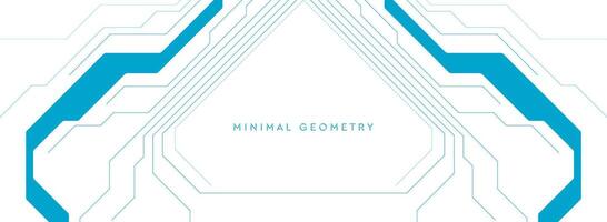 Blue minimal lines abstract futuristic tech background vector