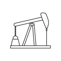 Pump Jack icon. Oil illustration sign. Oil Drilling symbol. Oil Pumping logo. vector