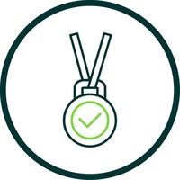 Achievement Line Circle Icon vector