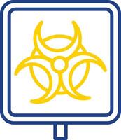 Biohazard Line Two Color Icon vector