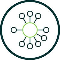 Diagram Line Circle Icon vector