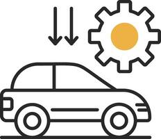 Car Settting Skined Filled Icon vector