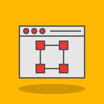 Text Editor Filled Shadow Icon vector