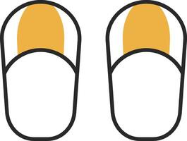 Sandals Skined Filled Icon vector