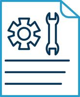 Technical Support Line Blue Two Color Icon vector