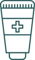 Hand Sanitizer Line Gradient Round Corner Icon vector
