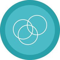 Intersection Line Multi Circle Icon vector