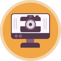 Camera Flat Multi Circle Icon vector