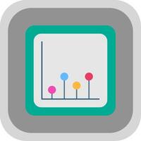 Chart Flat Round Corner Icon vector